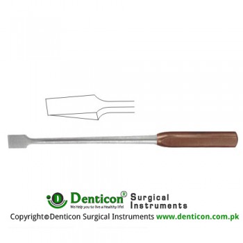 FiberGrip™ Dahmen Bone Osteotome Stainless Steel, 30 cm - 12" 4 mm